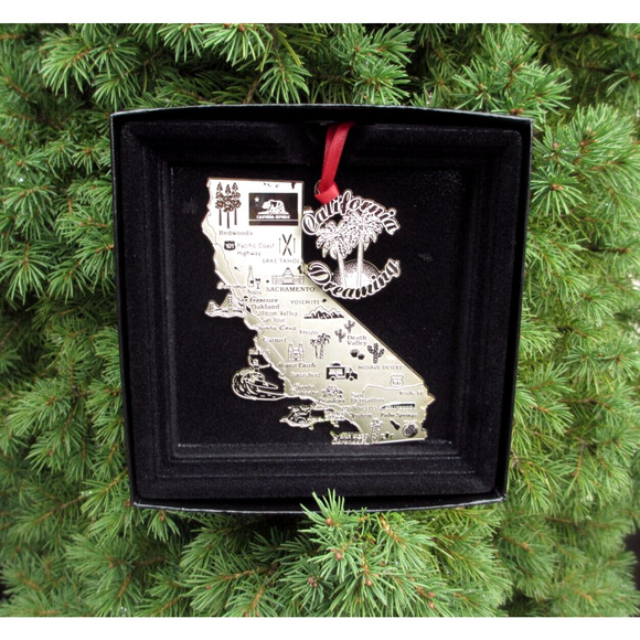 California Dreaming Brass Ornament City State Landmarks - Picture 6 of 13